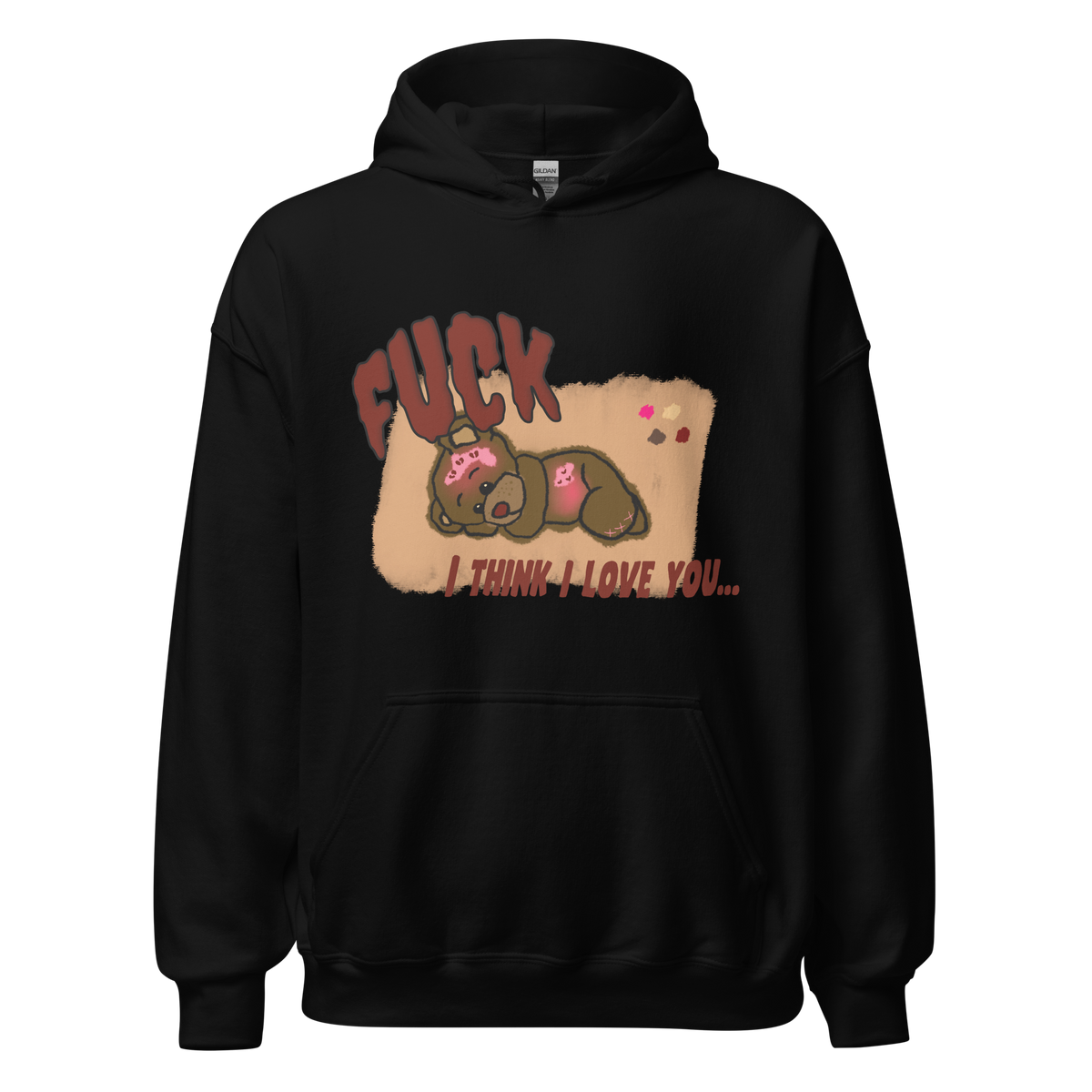 I think i sales love you hoodie black