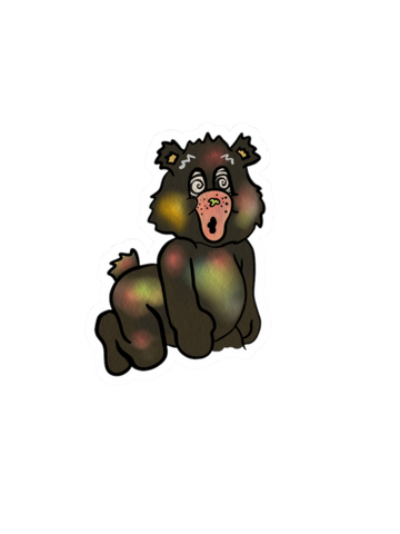 Dizzy Bear Kiss-Cut Sticker